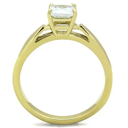 CJ1511 Wholesale Womens Stainless Steel IP Gold AAA Grade Clear Cubic Zirconia Princess Cut Promise Ring Green Rings CJ1511 Wholesale Womens Stainless Steel IP Gold AAA Grade Clear Cubic Zirconia Princess Cut Promise Ring Green Rings
