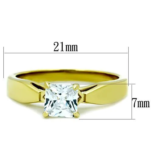 CJ1511 Wholesale Womens Stainless Steel IP Gold AAA Grade Clear Cubic Zirconia Princess Cut Promise Ring Green Rings CJ1511 Wholesale Womens Stainless Steel IP Gold AAA Grade Clear Cubic Zirconia Princess Cut Promise Ring Green Rings