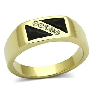 CJG2486 Stainless Steel Top Grade Crystal Ring Green Rings