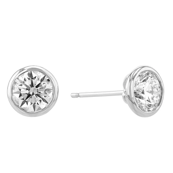 Donald Haack Diamonds Earrings Bezelset Diamond Studs 103ctw