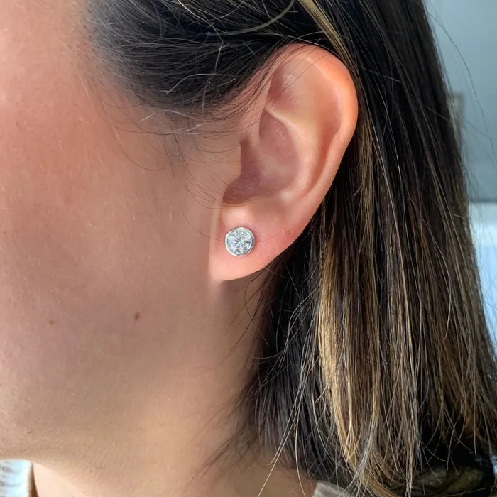 Donald Haack Diamonds Earrings Bezelset Diamond Studs 103ctw Donald Haack Diamonds Earrings Bezelset Diamond Studs 103ctw