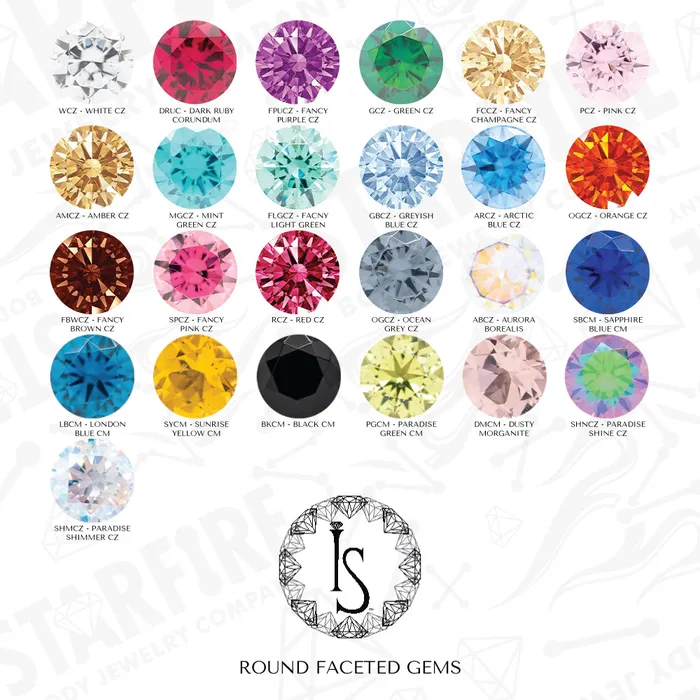 Earrings 3mm Extreme Low Profile Faceted Gem Ball Threaded End Industrial Strength IS