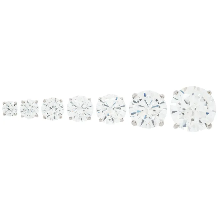 Earrings Anatometal 25mm Tiffany ProngSet BrilliantCut Gem on flatback