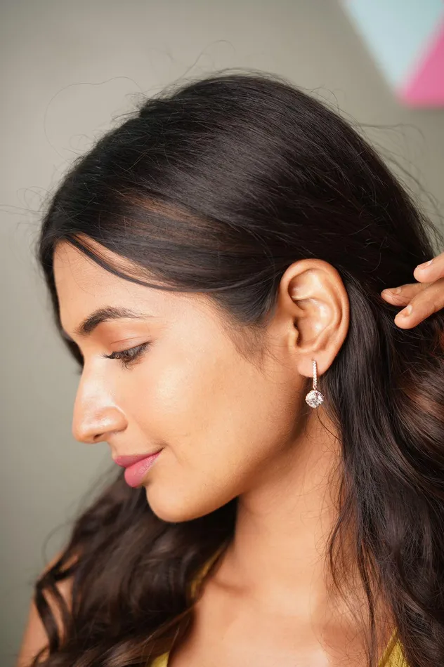 Earrings Attrangi 1 Carat Cushion Cut Bali Earrings Attrangi 1 Carat Cushion Cut Bali