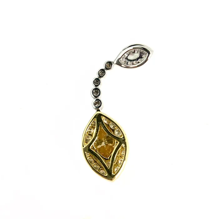 Earrings Diamond Gold Lemon Drop Pendant Cherie Dori Earrings Diamond Gold Lemon Drop Pendant Cherie Dori