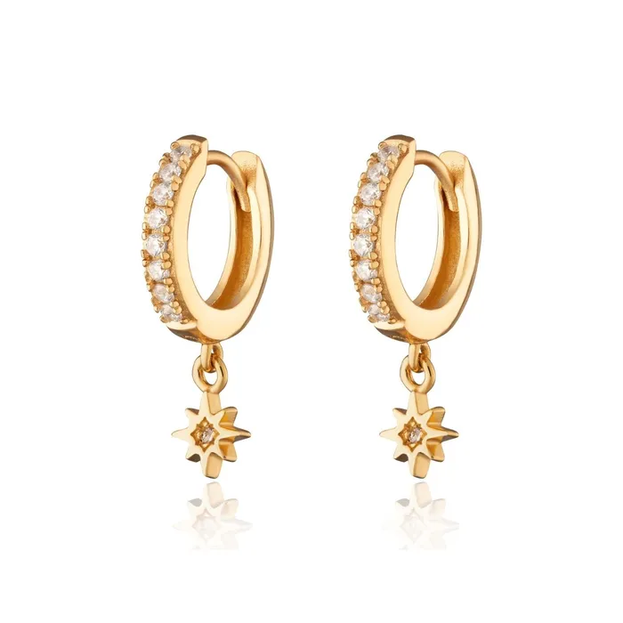 Earrings Hannah Martin Gold Interstellar Star Huggie Earrings Scream Pretty