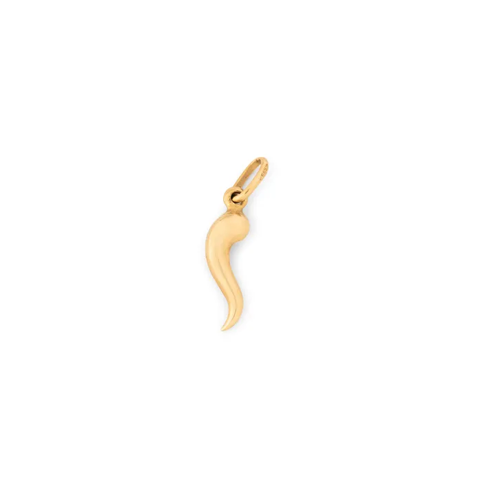 Earrings Italian Cornicello 14k Gold Charm Vintage