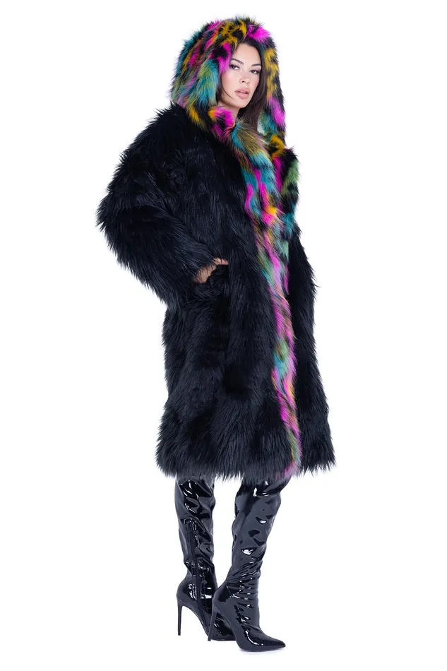 Earrings JValentine Inc FE294 MidLength Hooded Fur Coat Earrings JValentine Inc FE294 MidLength Hooded Fur Coat