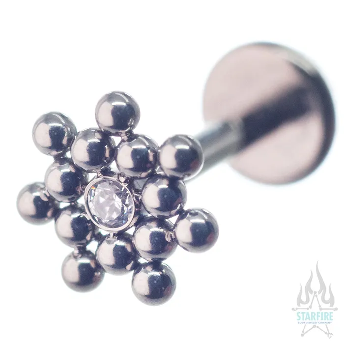 Earrings LeRoi 11HT14 Haute Couture Faceted Gem Bezel on Flatback