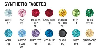 Earrings LeRoi 11HT14 Haute Couture Faceted Gem Bezel on Flatback