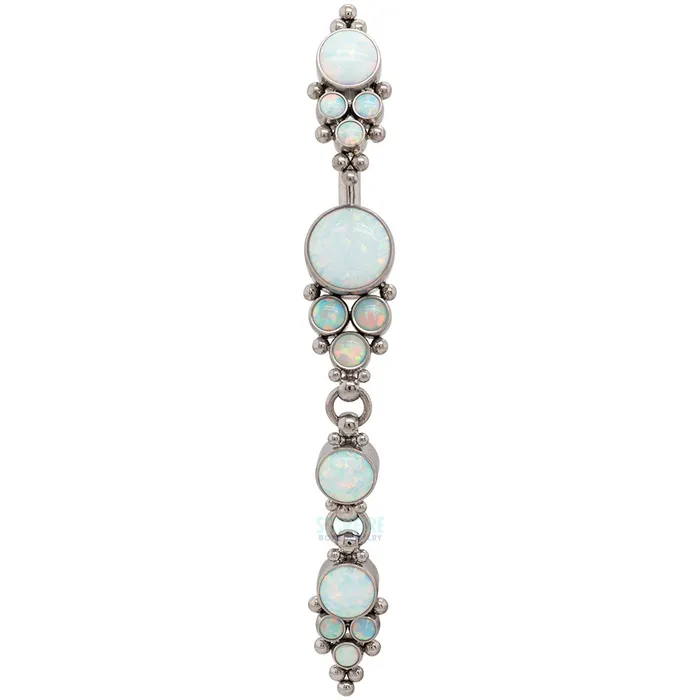 Earrings LeRoi Raine Cascade Opal Navel Curve with Dangle