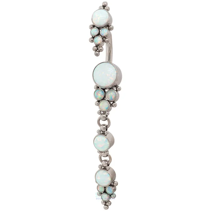 Earrings LeRoi Raine Cascade Opal Navel Curve with Dangle