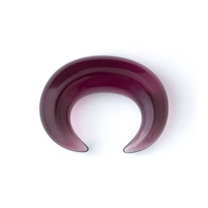 Earrings Long Glass Septum Pincher Purple Gorilla Glass