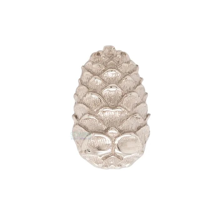 Earrings Mushroom Body Jewelry mushroom Pine Cone Threaded End in Gold
