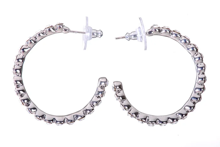 Earrings Red E7201 Swarovski Elements Crystal 1 14 Hoop Earrings