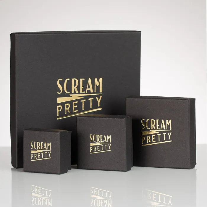 Earrings Scream Pretty Silver Green Trinity Stud Earrings
