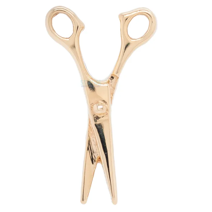 Earrings Shears scissors Threaded End in Gold Body Vision BVLA