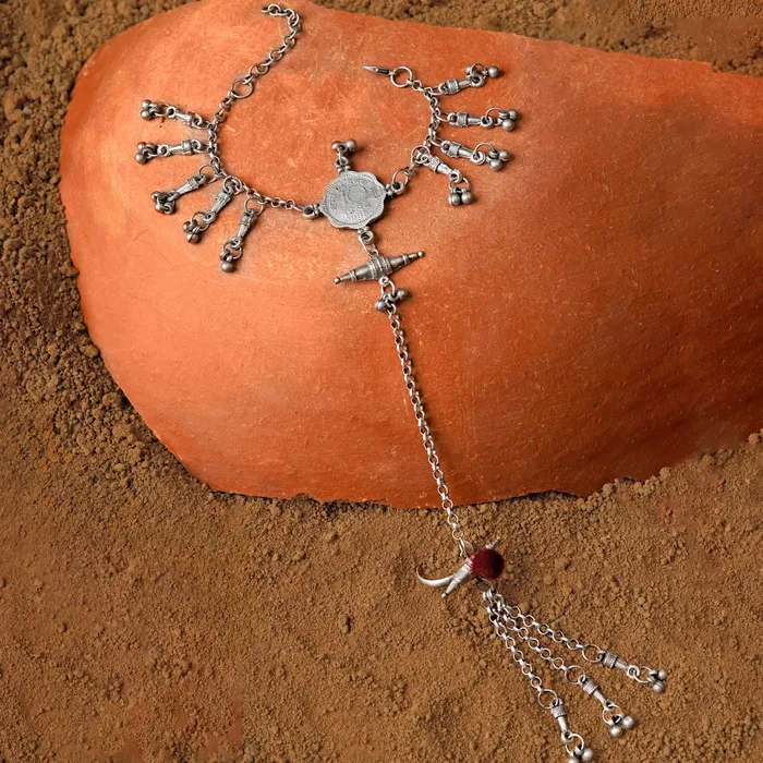 Earrings Teejh Dharana Coin Hathphool Teejh