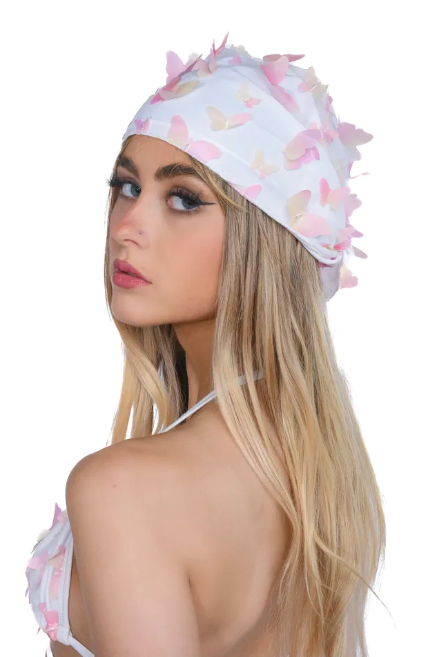 Earrings THE LUMI SHOP Pink Butterfly 3D Head Scarf