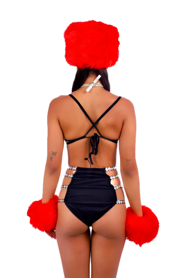 Earrings THE LUMI SHOP Red Spades Carnival Bra Top