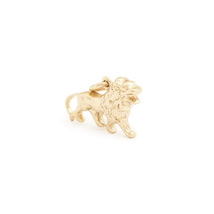Earrings Vintage Lion 14k Gold Leo Zodiac Charm
