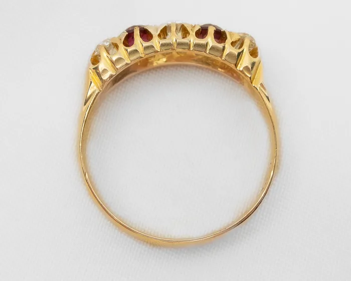 Edwardian Ruby Diamond Ring Isadoras A Rings