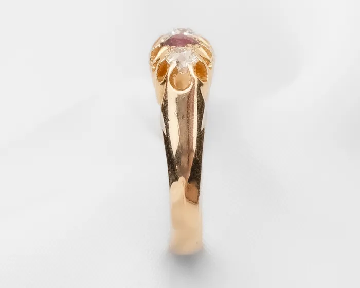 Edwardian Ruby Diamond Ring Isadoras A Rings
