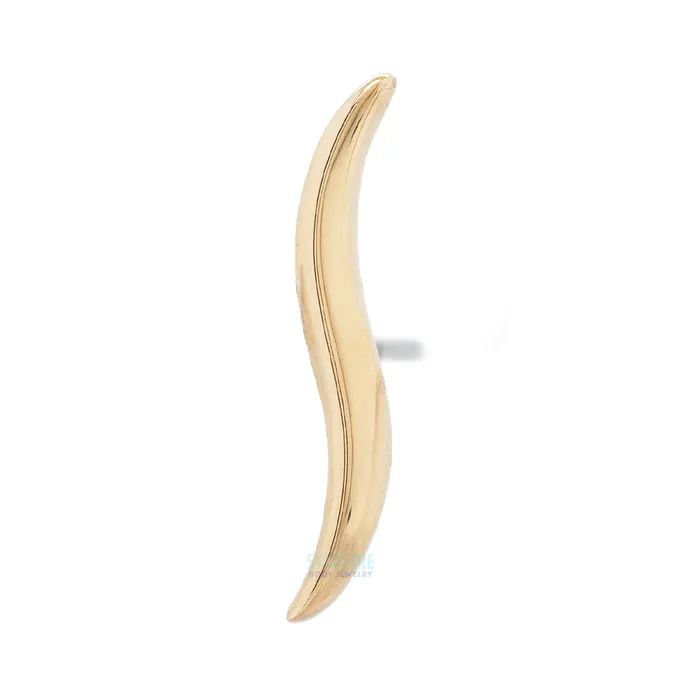 Ember Body Jewelry Earrings threadless Wavelength End in Gold