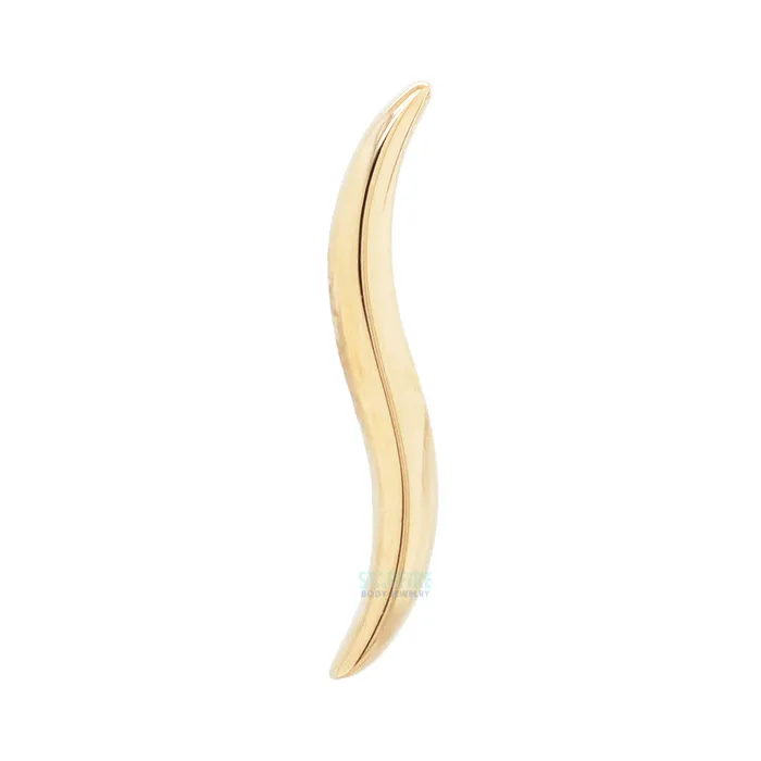Ember Body Jewelry Earrings threadless Wavelength End in Gold