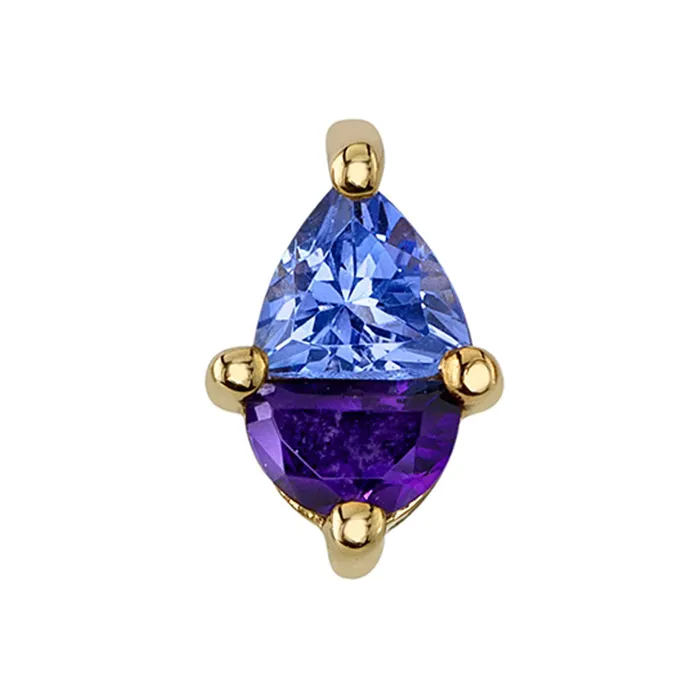 Eon Threaded End in Gold with Tanzanite Amethyst Body Vision BVLA Necklaces Eon Threaded End in Gold with Tanzanite Amethyst Body Vision BVLA Necklaces
