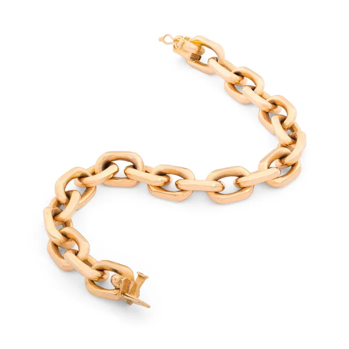 French 18K Rose Gold Link Bracelet Vintage Bracelets
