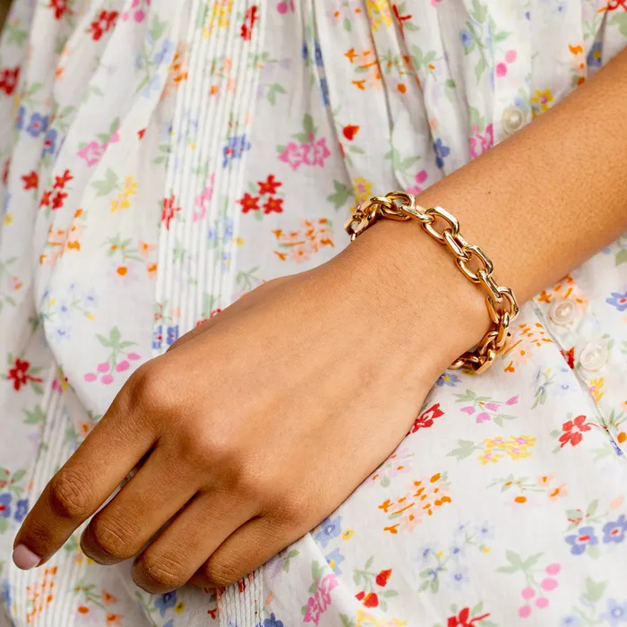 French 18K Rose Gold Link Bracelet Vintage Bracelets