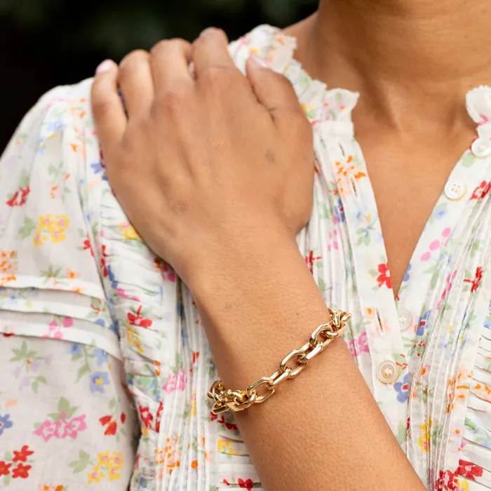 French 18K Rose Gold Link Bracelet Vintage Bracelets