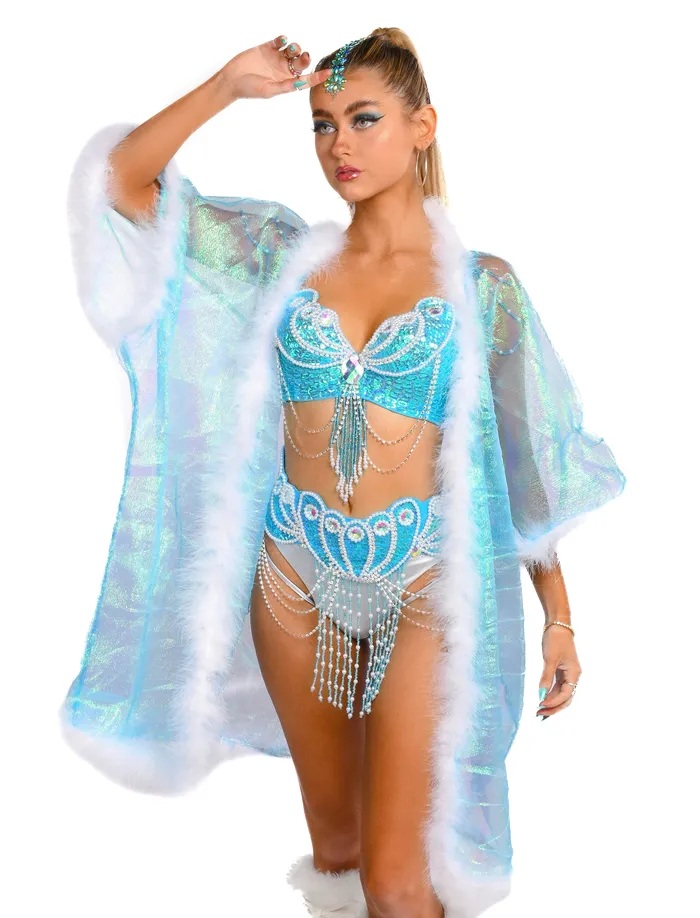 Fuzzy Kimono Baby Blue Shine THE LUMI SHOP Rings