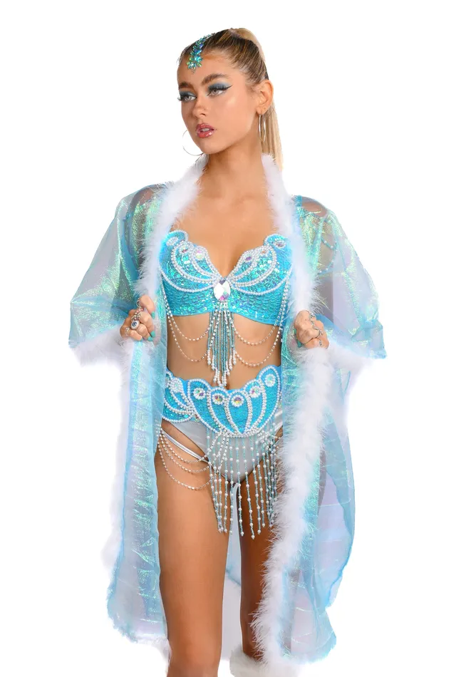 Fuzzy Kimono Baby Blue Shine THE LUMI SHOP Rings