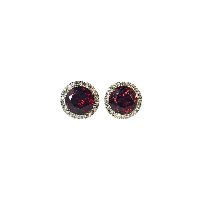 Garnet Diamond Earrings Donald Haack Diamonds Earrings