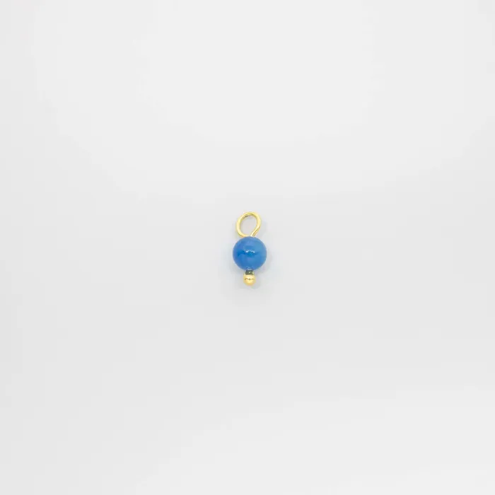 gemstone pearl hoop charms fejn DG Earrings
