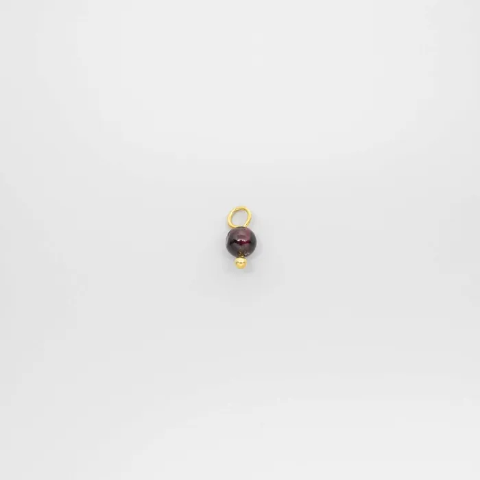 gemstone pearl hoop charms fejn DG Earrings