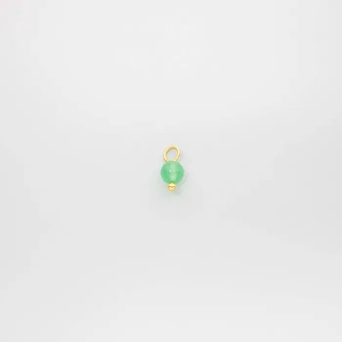 gemstone pearl hoop charms fejn DG Earrings