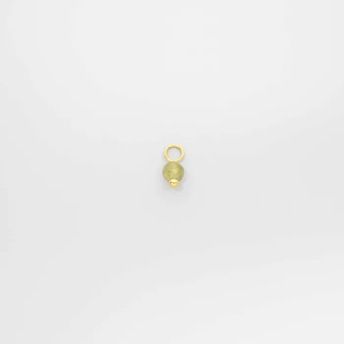 gemstone pearl hoop charms fejn DG Earrings