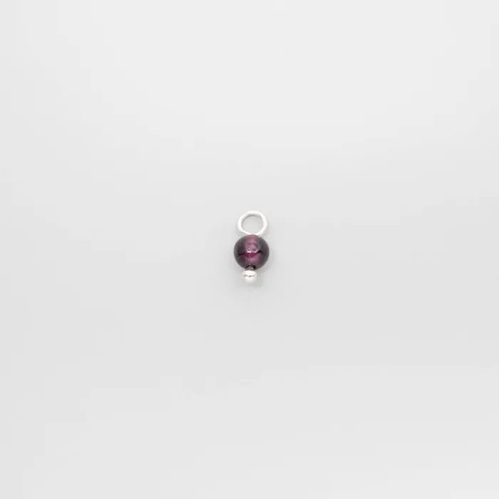 gemstone pearl hoop charms fejn DG Earrings