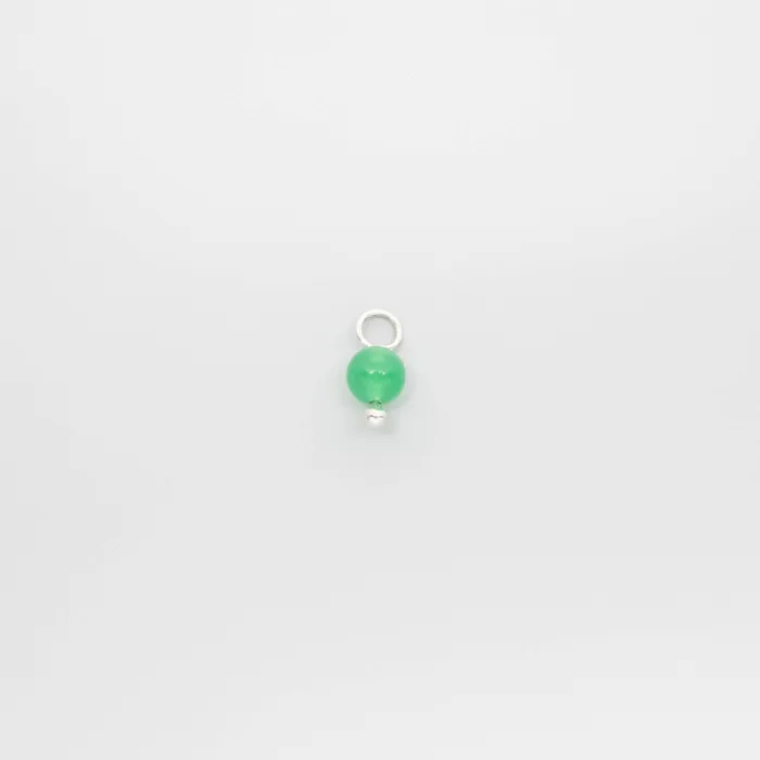 gemstone pearl hoop charms fejn DG Earrings