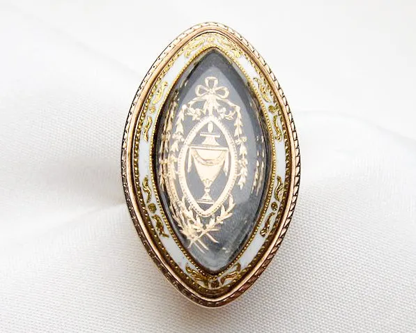Georgian Rock Crystal Mourning Ring Isadoras LD Rings