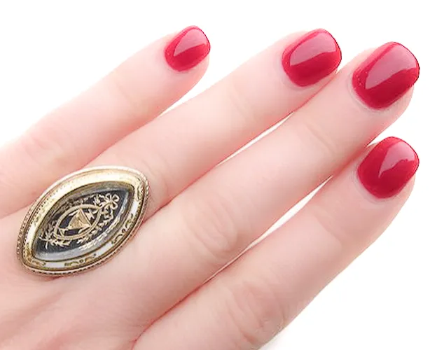 Georgian Rock Crystal Mourning Ring Isadoras LD Rings Georgian Rock Crystal Mourning Ring Isadoras LD Rings