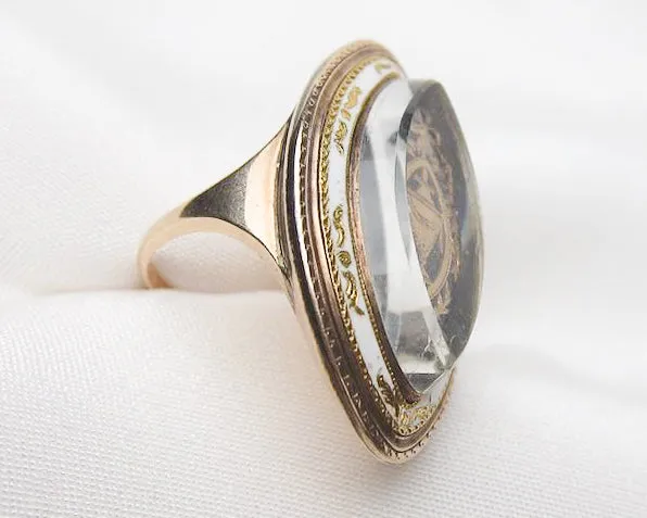 Georgian Rock Crystal Mourning Ring Isadoras LD Rings Georgian Rock Crystal Mourning Ring Isadoras LD Rings