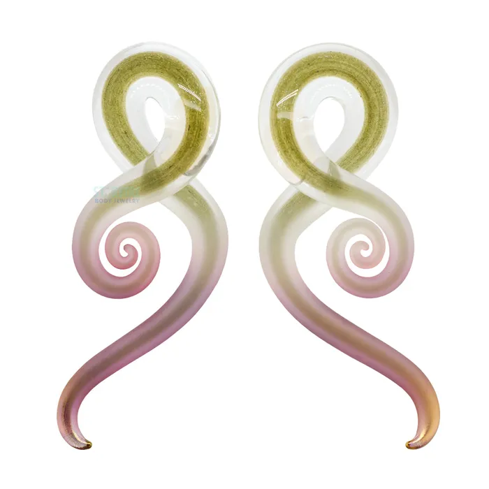 Glassheart Glass Heart Studio PreStyled Sets Glass Mini Squids Gold Tourmaline Glassheart Glass Heart Studio PreStyled Sets Glass Mini Squids Gold Tourmaline