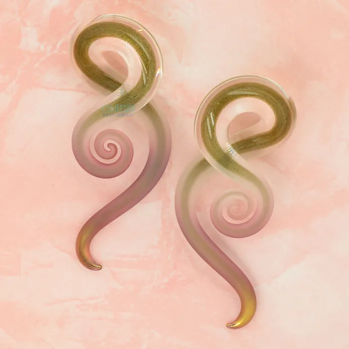 Glassheart Glass Heart Studio PreStyled Sets Glass Mini Squids Gold Tourmaline