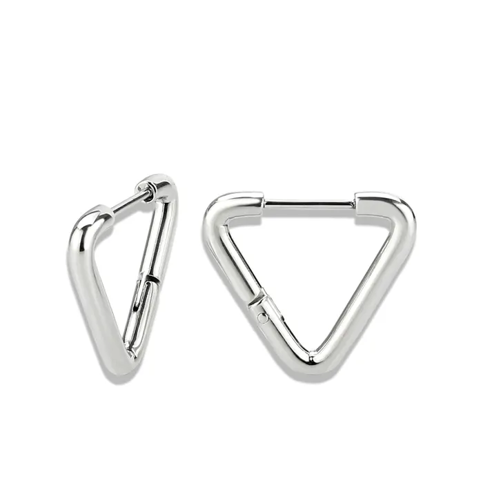 Green Earrings CJ3847 Wholesale Womens Minimalist Stainless Steel Triangle Earrings Green Earrings CJ3847 Wholesale Womens Minimalist Stainless Steel Triangle Earrings