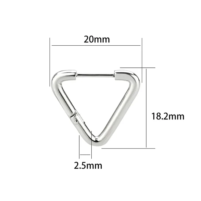 Green Earrings CJ3847 Wholesale Womens Minimalist Stainless Steel Triangle Earrings Green Earrings CJ3847 Wholesale Womens Minimalist Stainless Steel Triangle Earrings