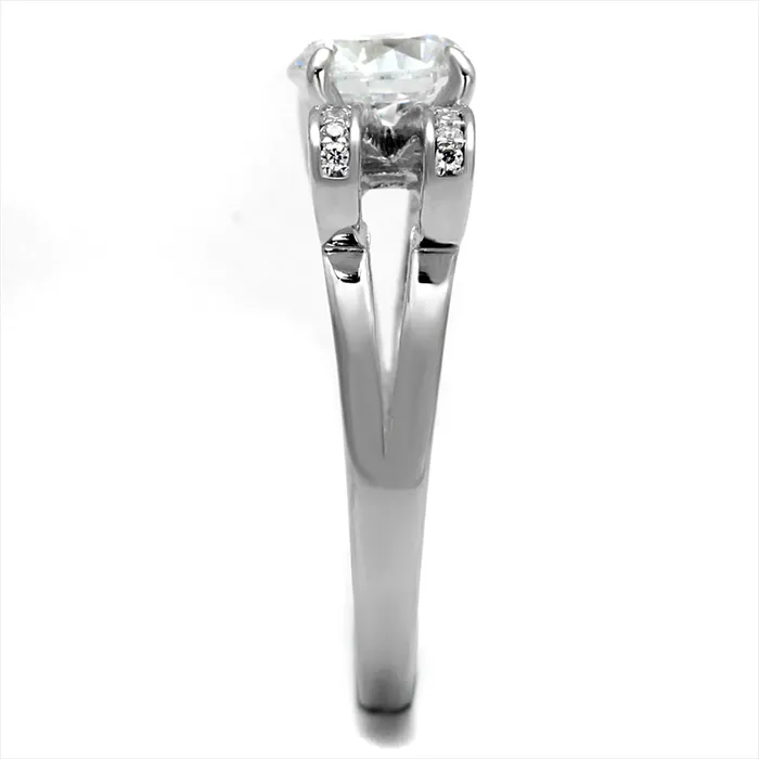 Green Rings CJ470 Wholesale Womens Sterling Silver Ring Rhodium AAA Grade CZ Clear Bow Ring Green Rings CJ470 Wholesale Womens Sterling Silver Ring Rhodium AAA Grade CZ Clear Bow Ring